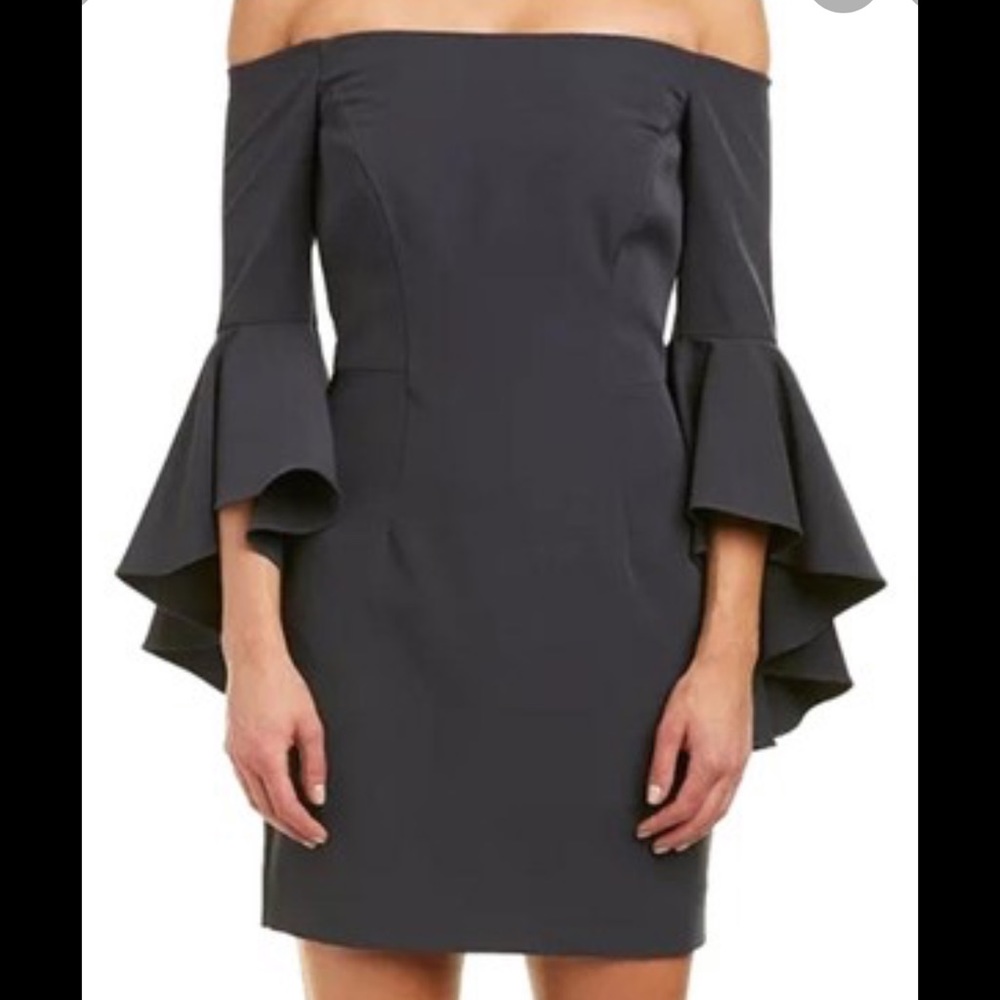 COPY - Milly Off the Shoulder Dress size 6 short in black